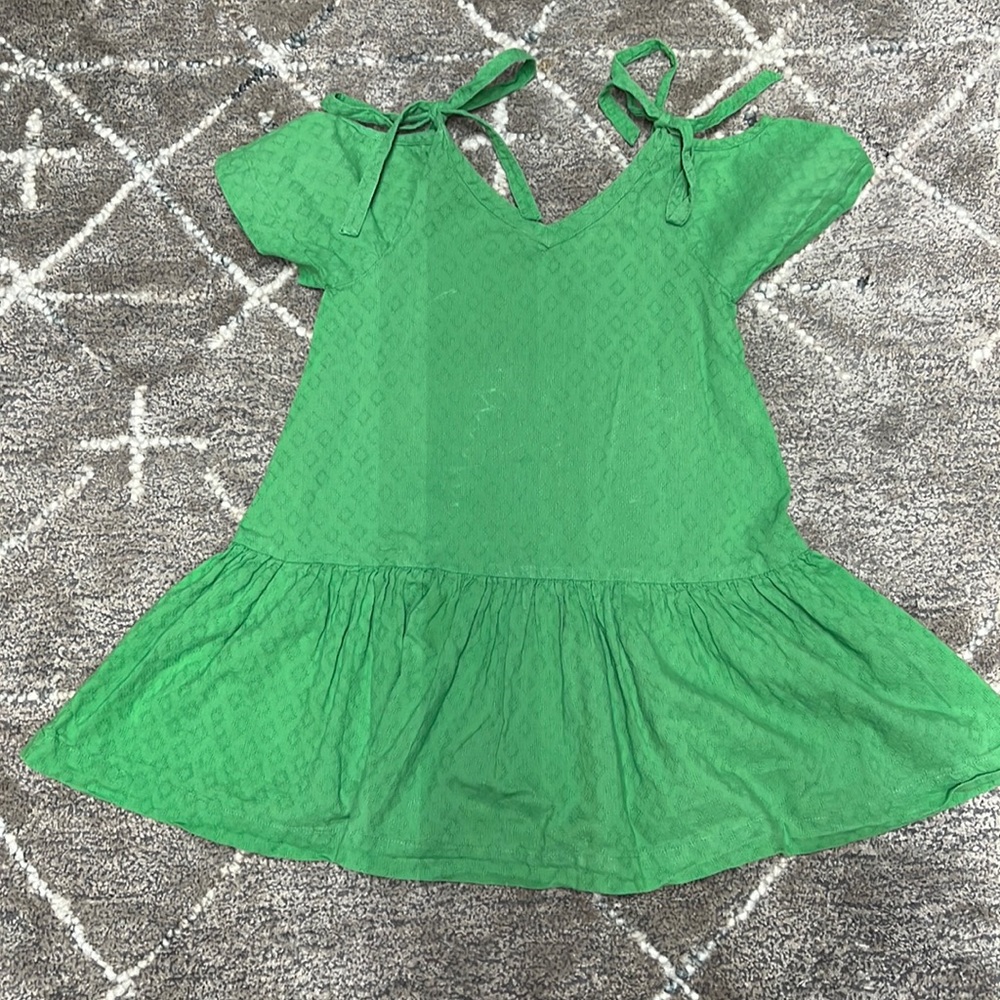 Pink Chicken green tie shoulder dress